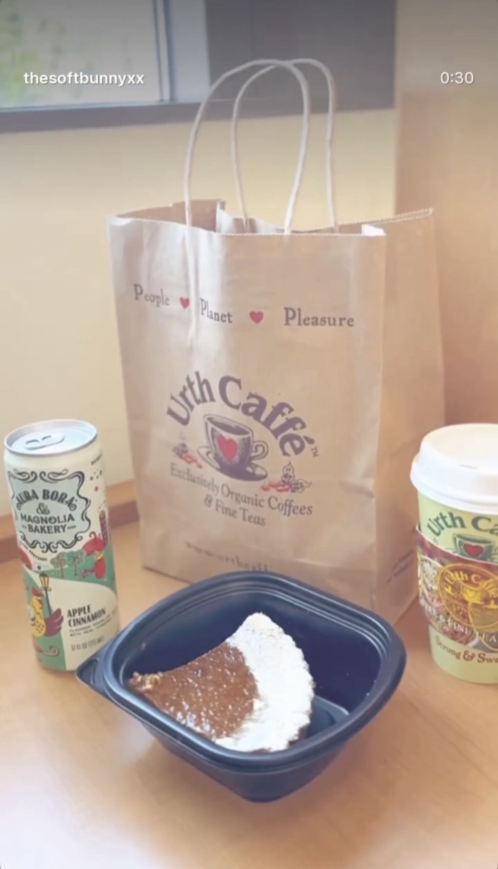 story for aura bora × magnolia bakery — apple cinnamon sparkling water with an urth caffé moment